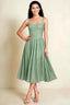 Alana Agave Jacquard Pearl Midi Dress with Pockets