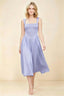 Anabelle Lavender Sleeveless Square Neck Midi Dress