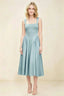 Anabelle Mist Sleeveless Square Neck Midi Dress