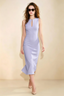 Annabel Lavender Keyhole Neck Sleeveless Bodycon Midi Dress