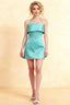 Bridget Aqua Halter Mini Dress with Square Neck