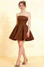 Cara Coffee Women's Smocked-bodice Fit & Flare Mini Dress