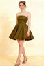 Cara Olive Women's Smocked-bodice Fit & Flare Mini Dress