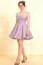 Cara Wisteria Women's Smocked-bodice Fit & Flare Mini Dress