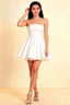 Catherine White Bandeau Ruffle Mini Dress