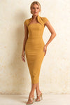 Grace Gold Midi Short Sleeve Dresses | For Every Occasion