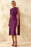 Gretchen Grape Shona Joy High Neck Midi Dress