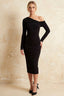 Hope Black Mermaid Long Sleeve Midi Dress
