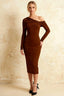 Hope Chocolate Mermaid Long Sleeve Midi Dress