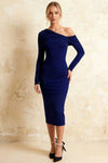 Hope Royal Blue Mermaid Long Sleeve Midi Dress