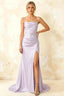 Jamie Lavender Satin Strapless Corset Maxi Dress