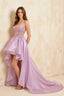 Joanne Light Purple Organza High Low Maxi Dress