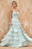 Lisa Mist Chiffon Corset Ruffle Maxi Dress
