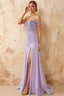 Louise Lavender Satin Mermaid Off the Shoulder Maxi Dress