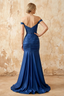 Louise Royal Blue Satin Mermaid Off The Shoulder Maxi Dress