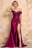 Megan Sparkly Burgundy Off the Shoulder Maxi Dress Burgundy