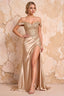 Megan Sparkly Champagne Off the Shoulder Maxi Dress