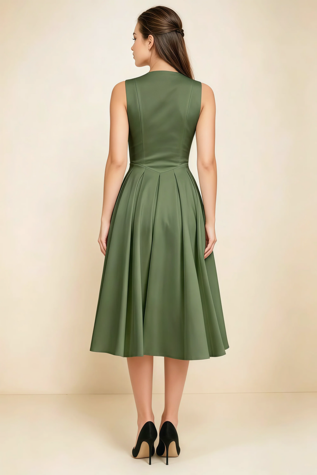 Alison Olive V-Neck Structured Midi Dress