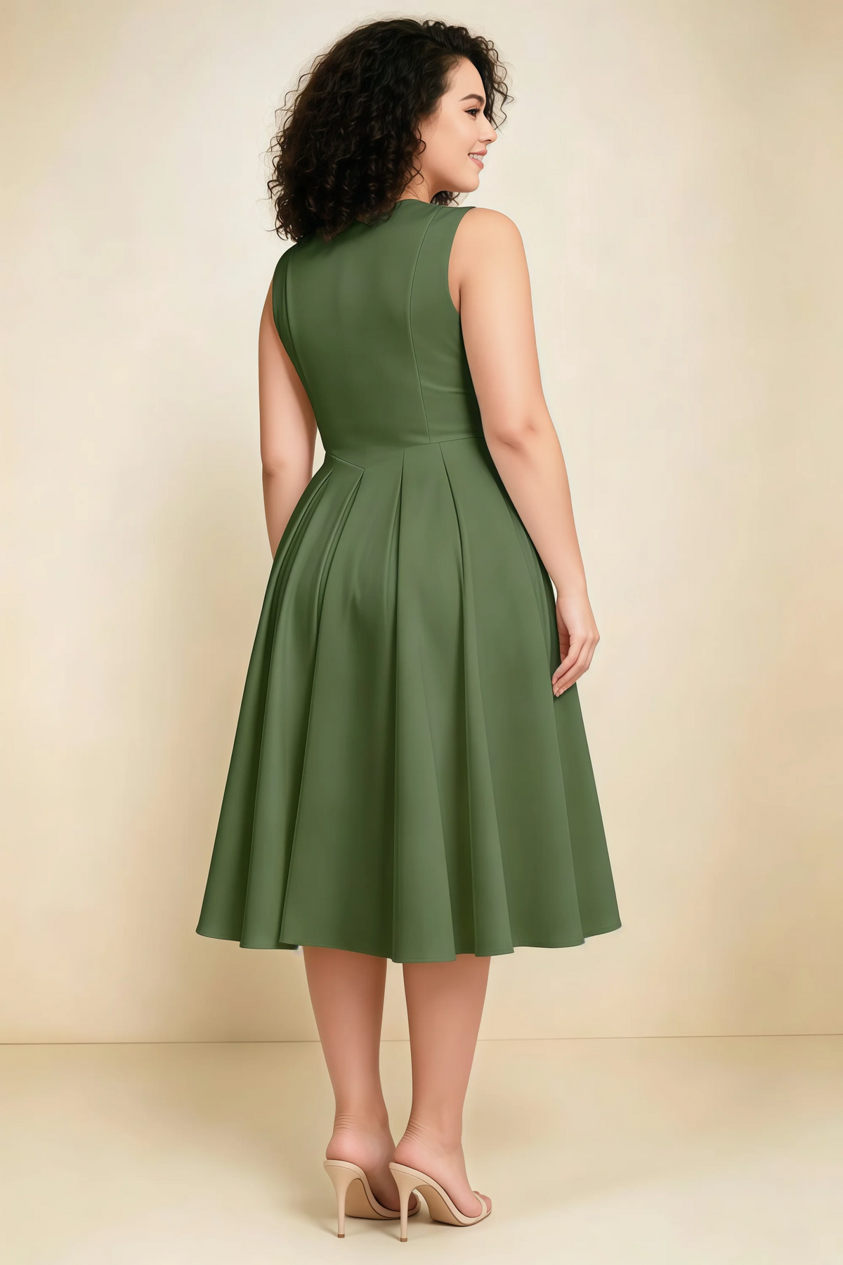 Alison Olive V-Neck Structured Midi Dress