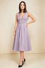 Alison Wisteria V-Neck Structured Midi Dress