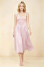 Anabelle Dusty Rose Sleeveless Square Neck Midi Dress