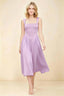 Anabelle Lilac Sleeveless Square Neck Midi Dress