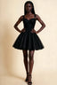 Angela Black Lace Corset Spaghetti Straps Mini Dress