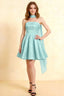 Angelina Mint Jacquard Fit and Flare Mini Dress with Scarf Detail