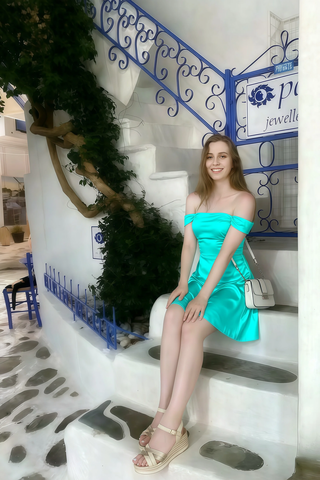 Anne Aqua Satin Off the Shoulder Corset Mini Dress