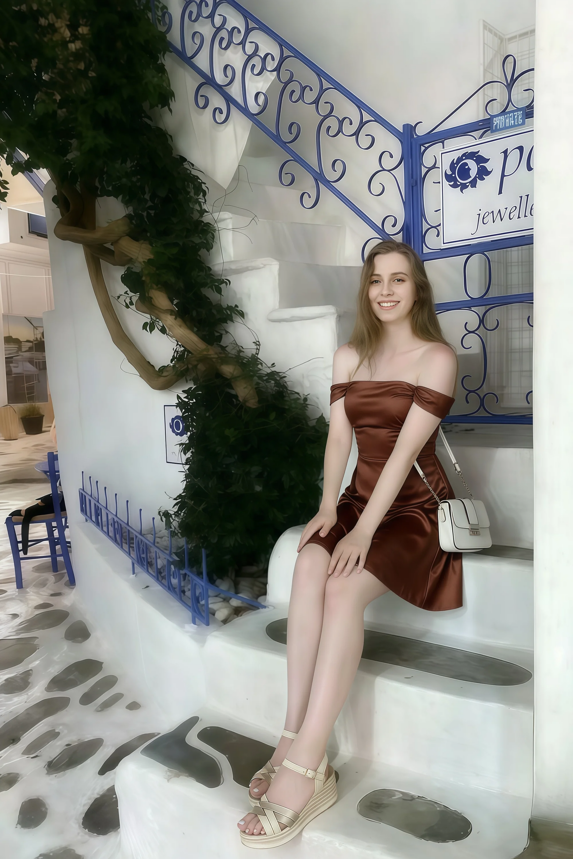 Anne Chocolate Satin Off the Shoulder Corset Mini Dress