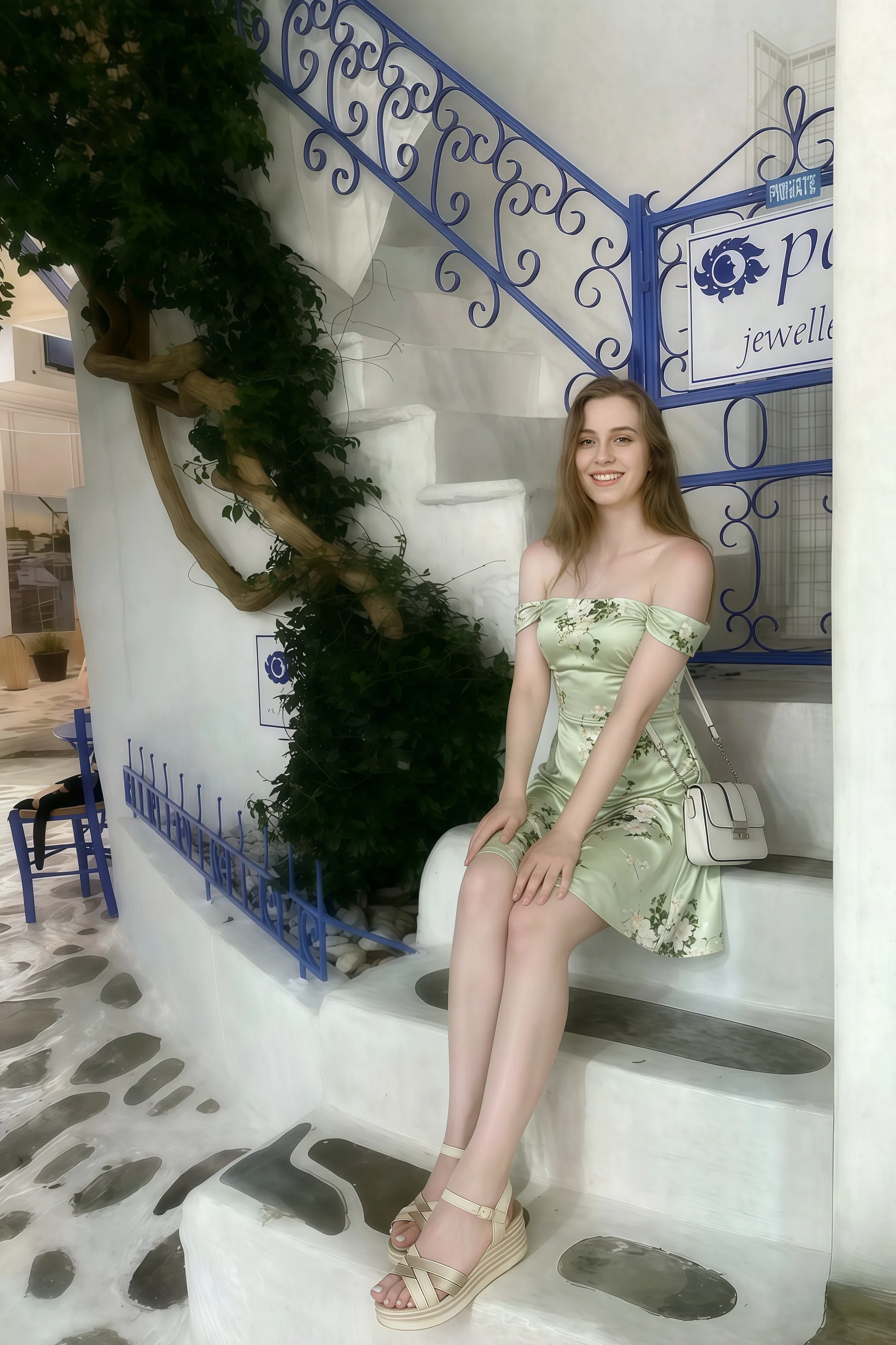 Anne Green Floral Satin Off the Shoulder Corset Mini Dress