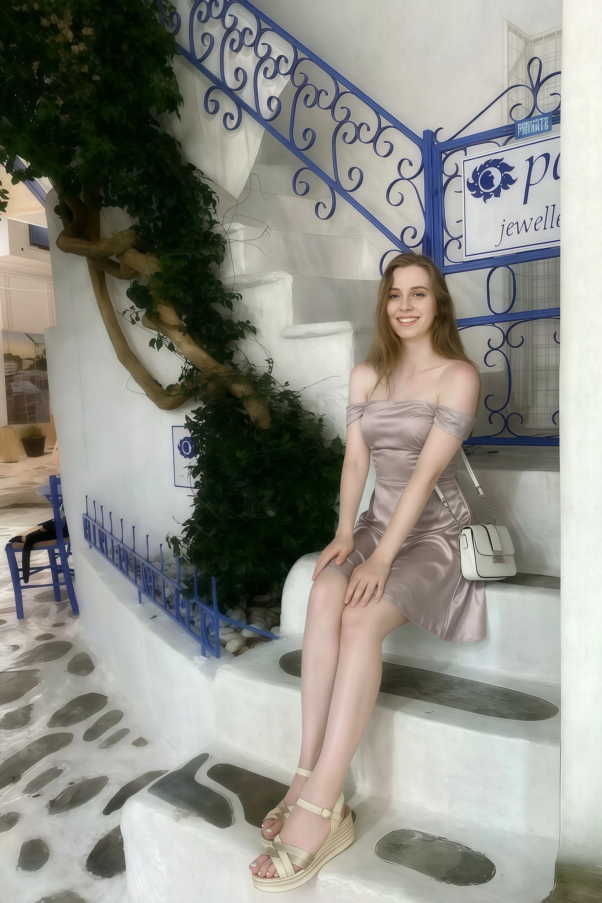 Anne Taupe Satin Off the Shoulder Corset Mini Dress