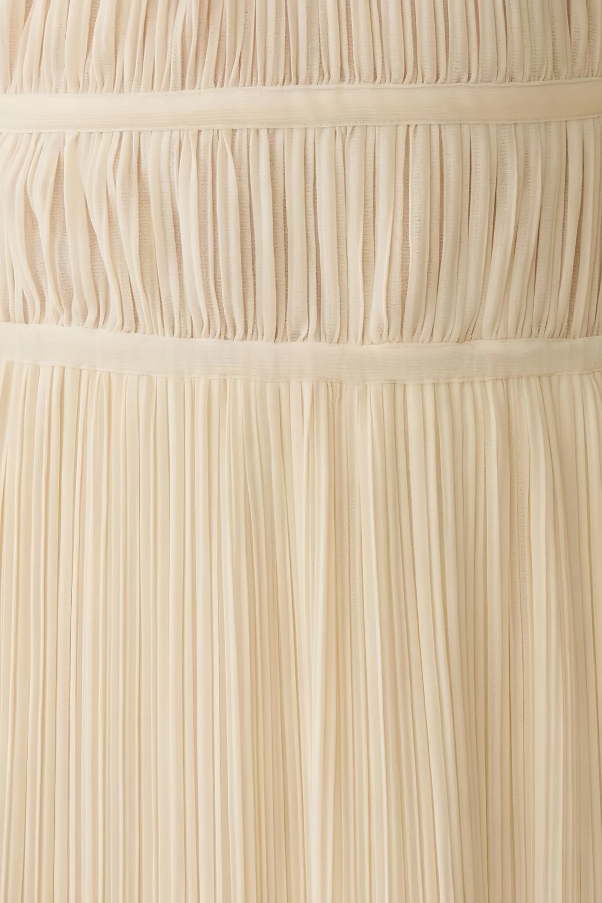 Arabella Champagne Halter Open Back Pleated Midi Dress