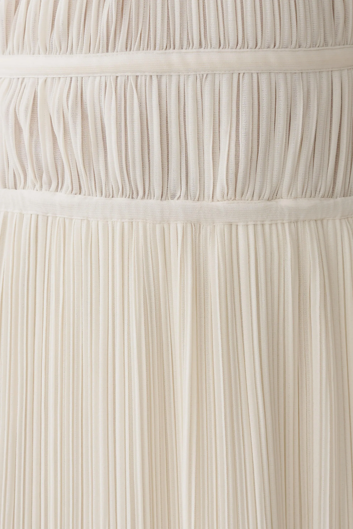 Arabella Ivory Halter Open Back Pleated Midi Dress