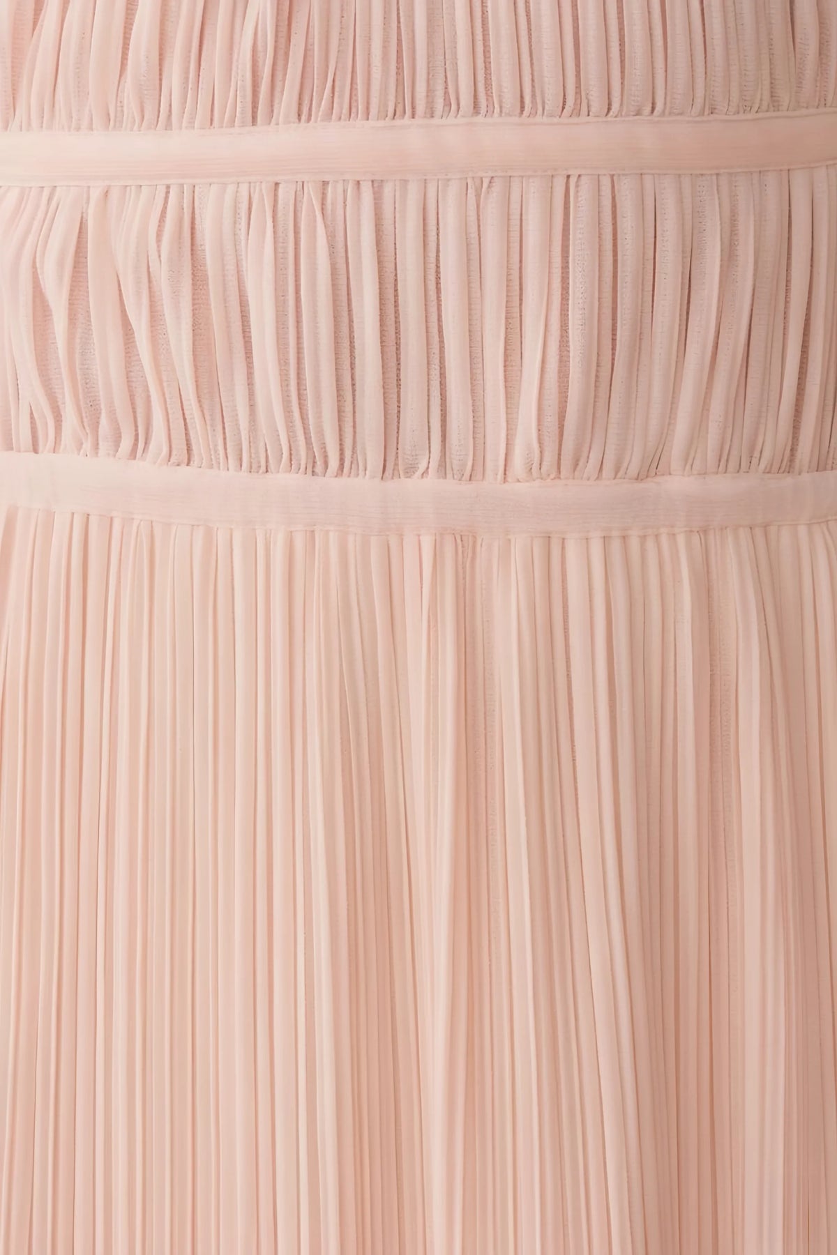 Arabella Light Pink Halter Open Back Pleated Midi Dress