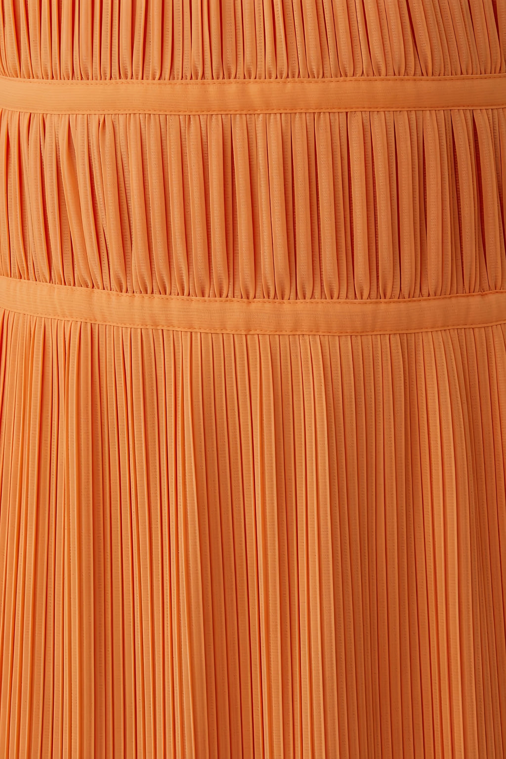 Arabella Orange Halter Open Back Pleated Midi Dress