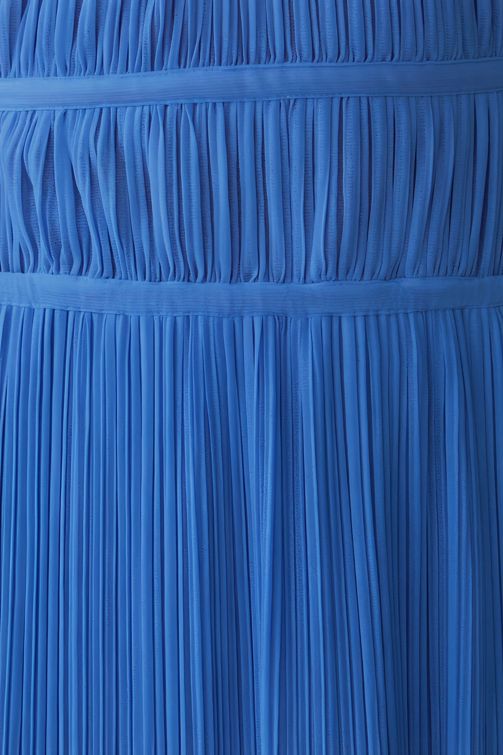 Arabella Royal Blue Halter Open Back Pleated Midi Dress