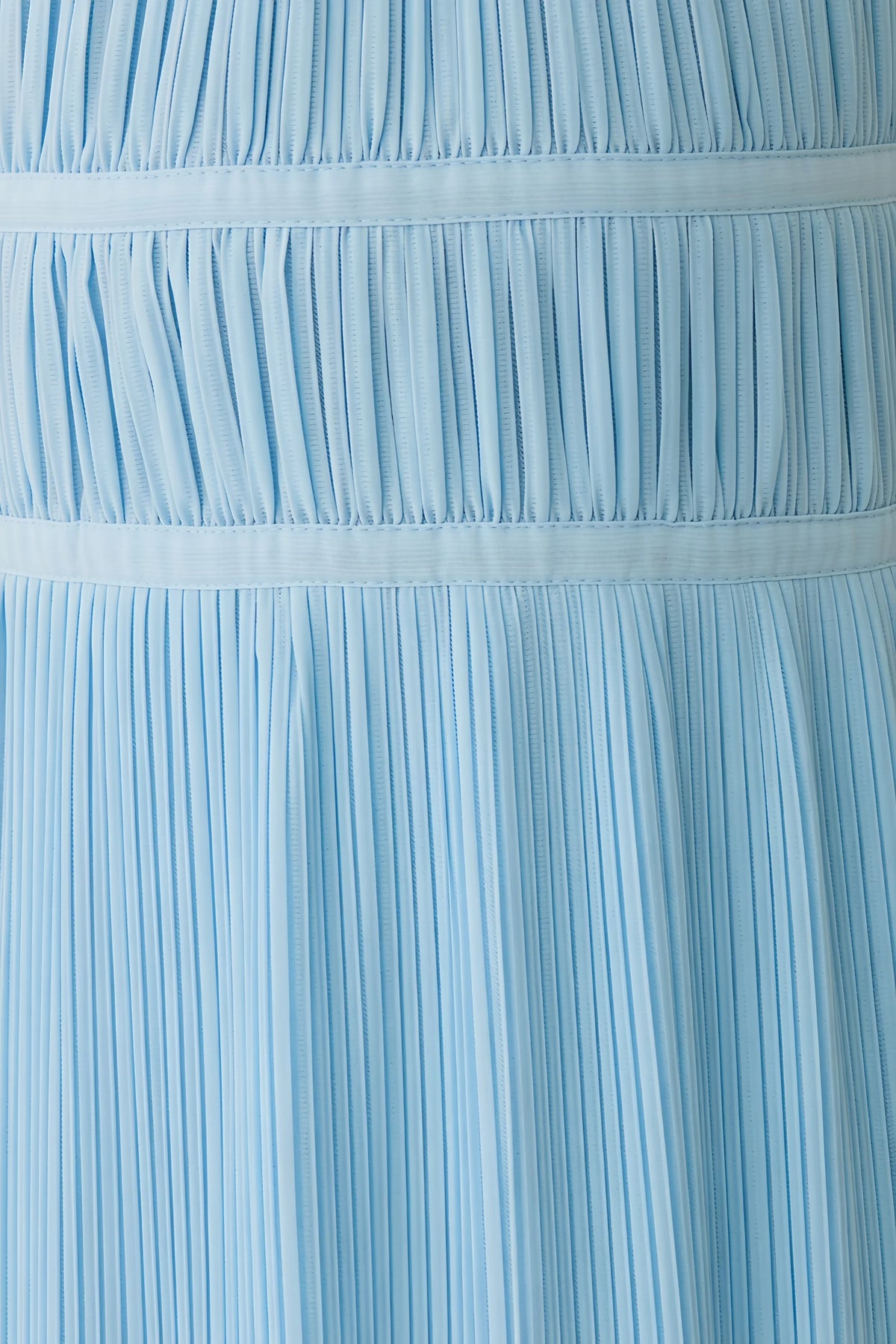 Arabella Sky Blue Halter Open Back Pleated Midi Dress