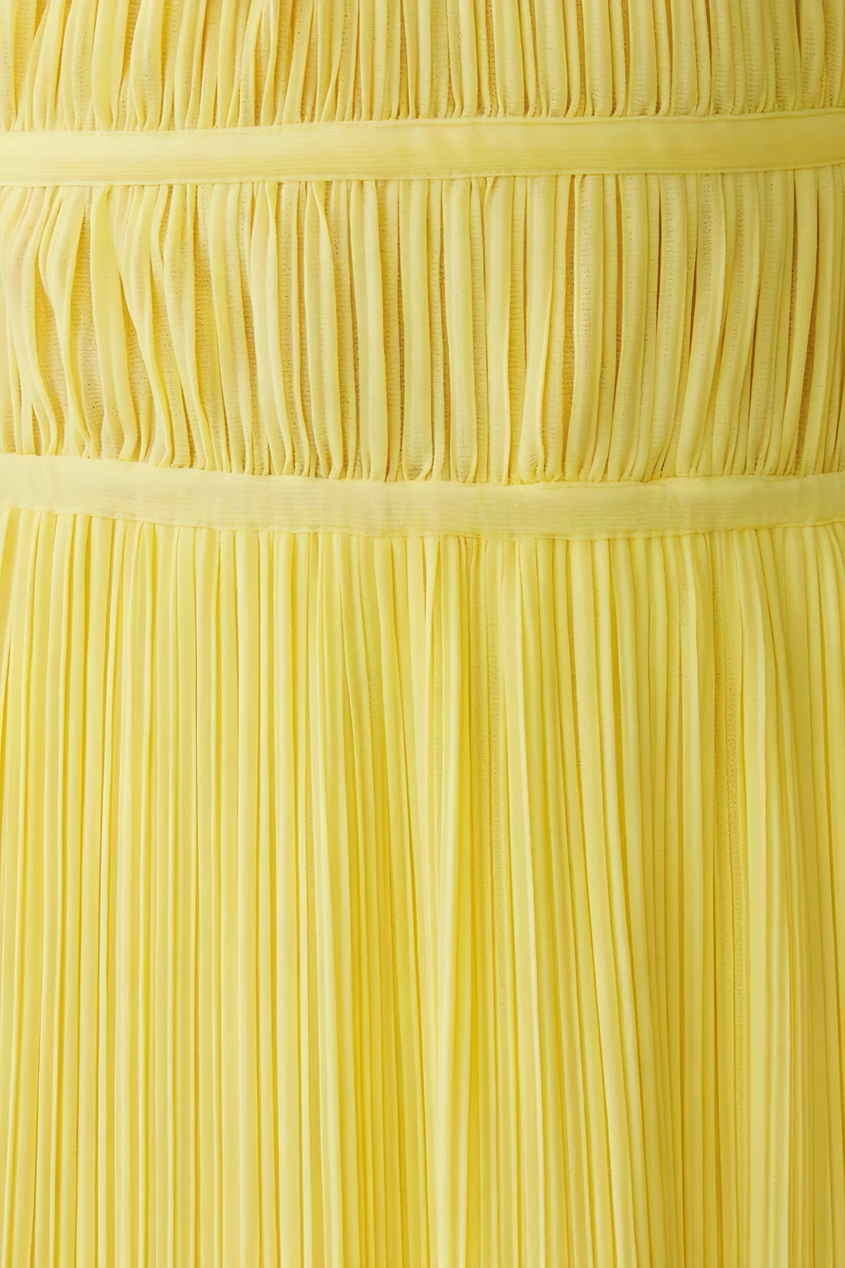 Arabella Yellow Halter Open Back Pleated Midi Dress