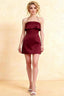 Bridget Burgundy Halter Mini Dress with Square Neck
