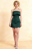 Bridget Emerald Green Halter Mini Dress with Square Neck