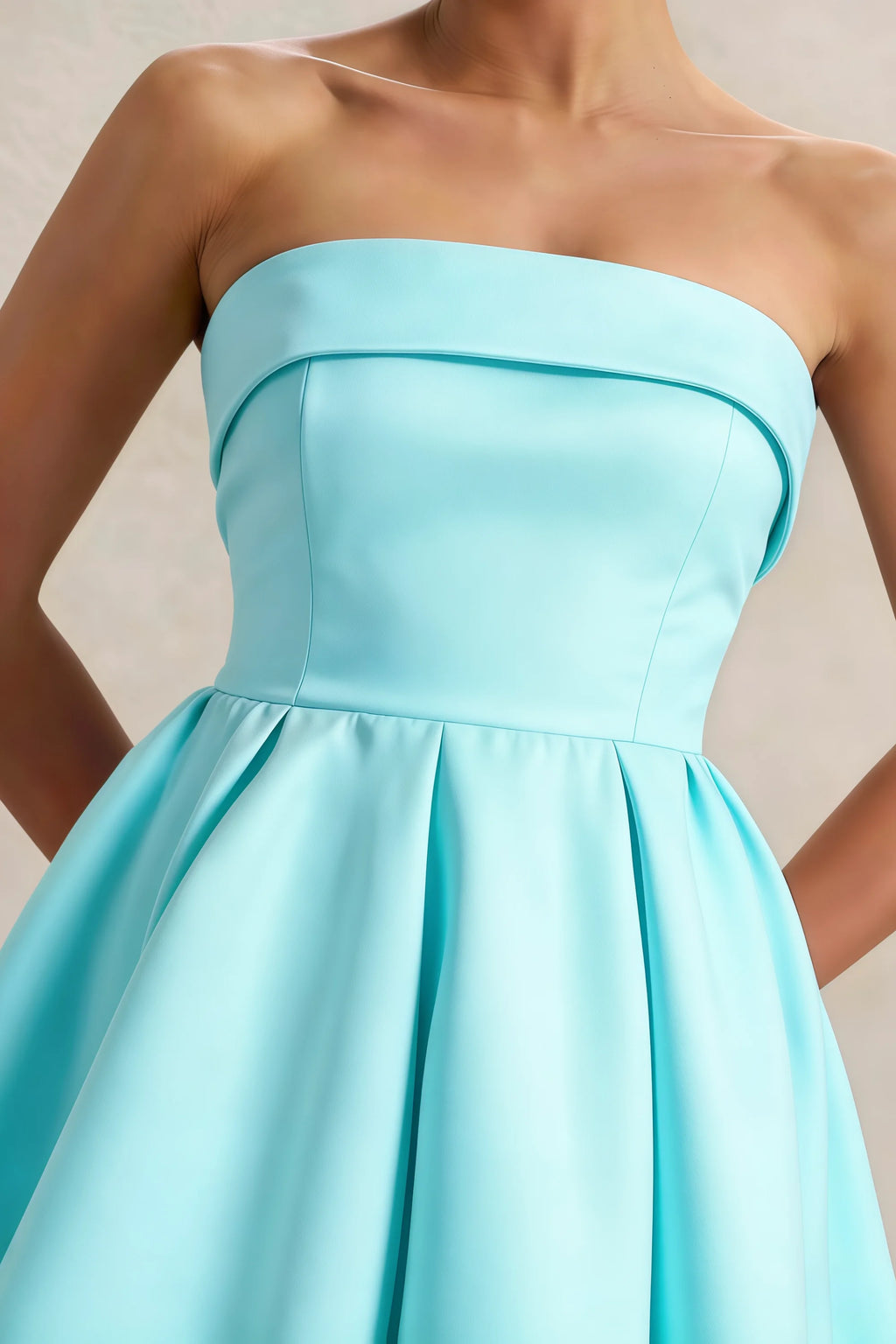 Cara Aqua Women's Smocked-bodice Fit & Flare Mini Dress