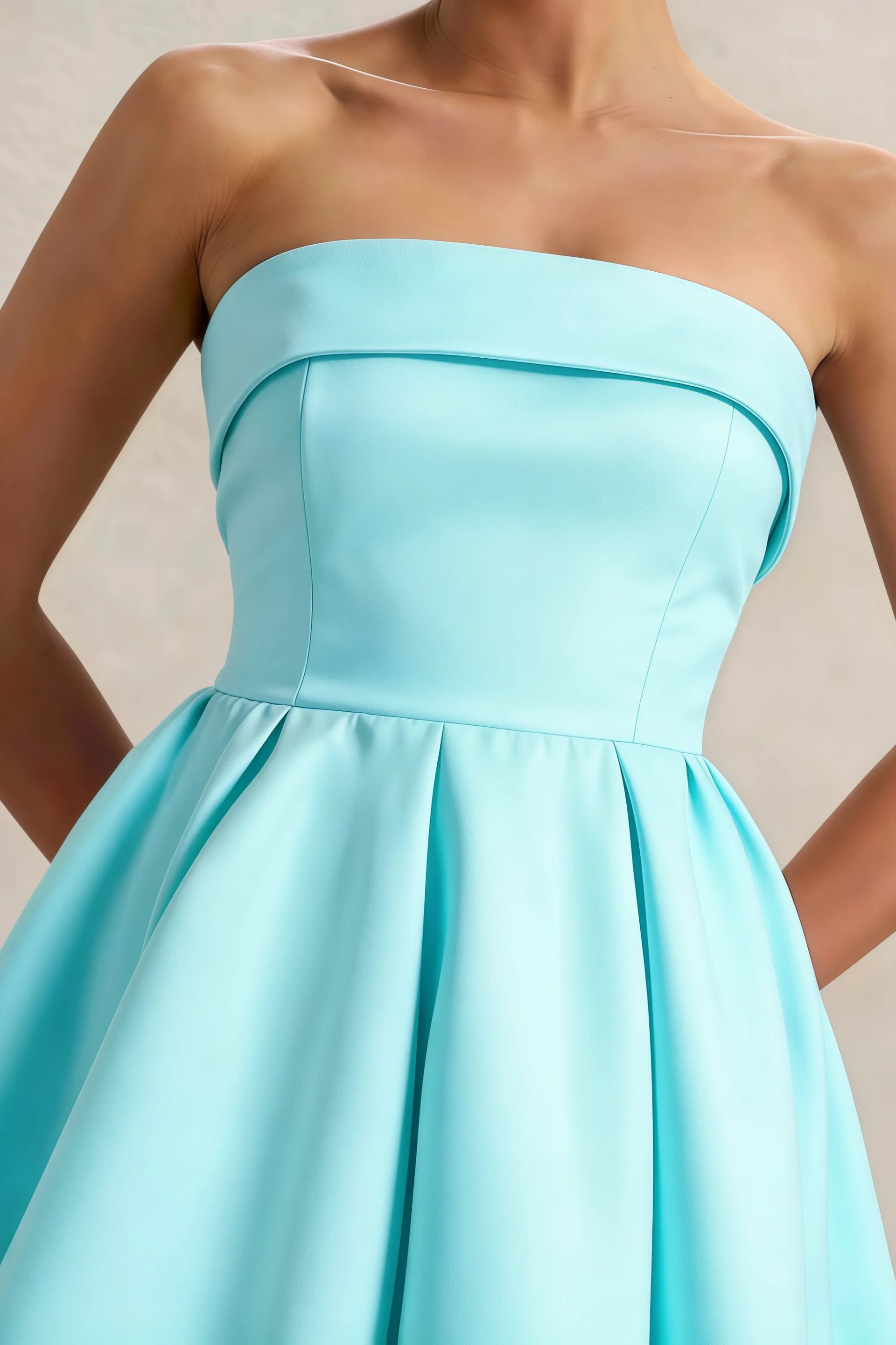 Cara Aqua Women's Smocked-bodice Fit & Flare Mini Dress