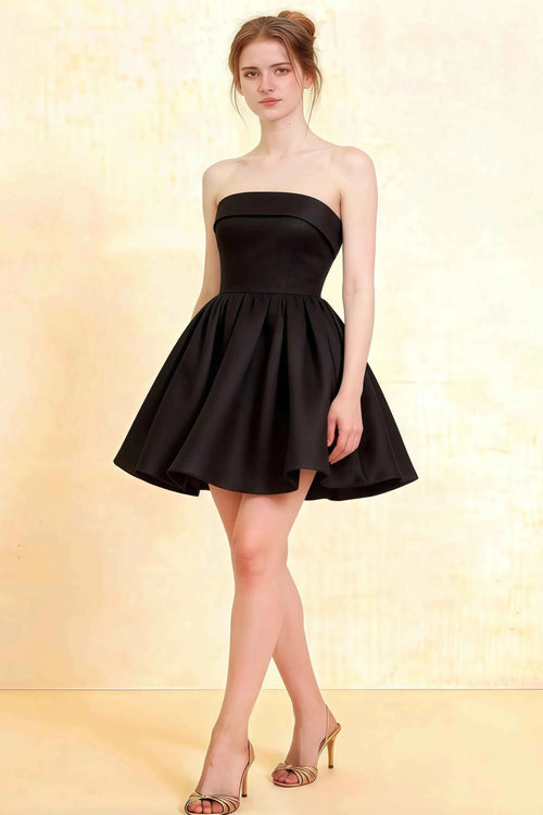 Cara Black Women's Smocked-bodice Fit & Flare Mini Dress