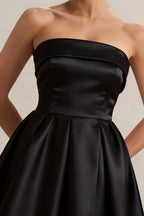 Cara Black Women's Smocked-bodice Fit & Flare Mini Dress
