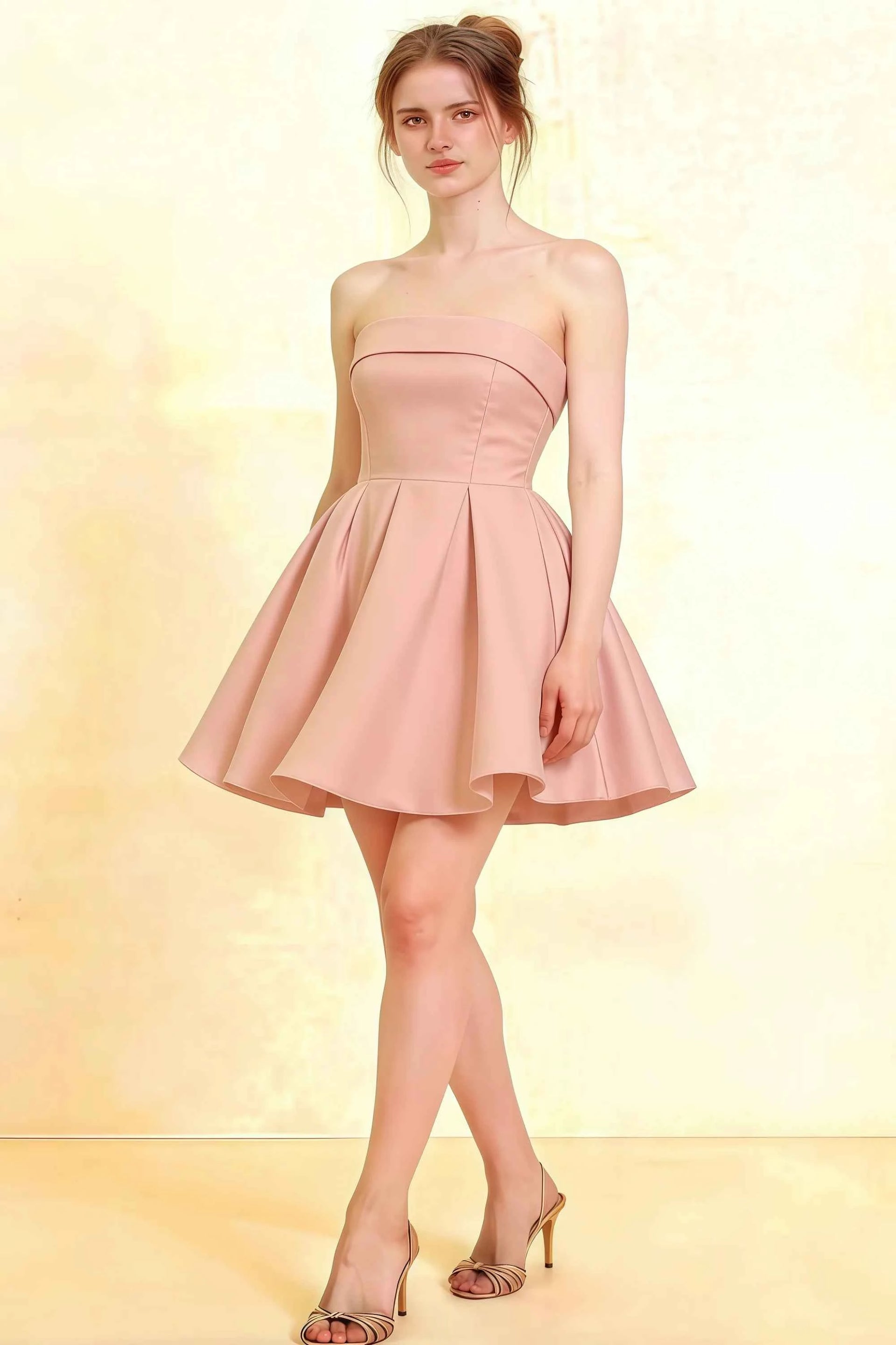 Cara Blush Women's Smocked-bodice Fit & Flare Mini Dress