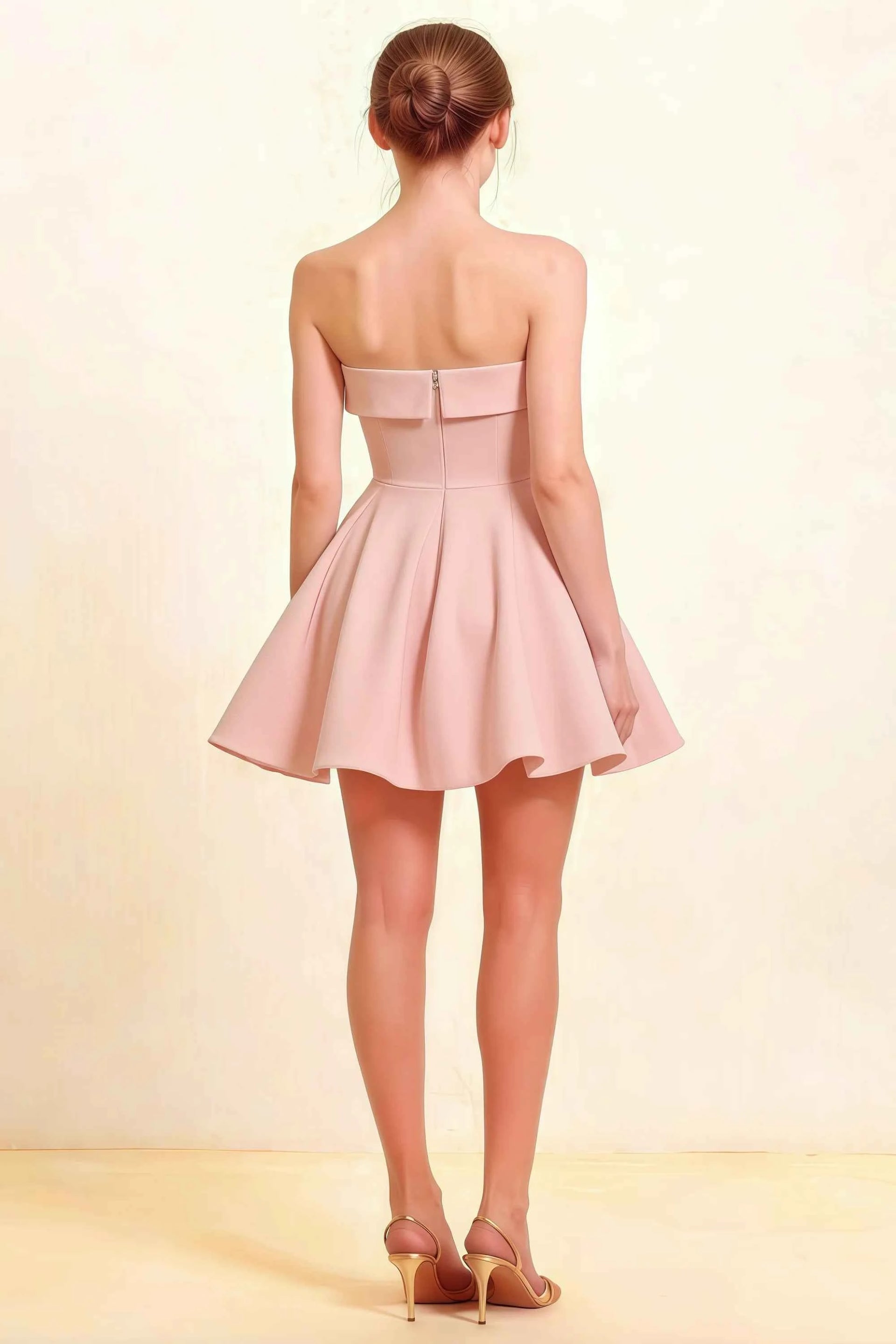 Cara Blush Women's Smocked-bodice Fit & Flare Mini Dress