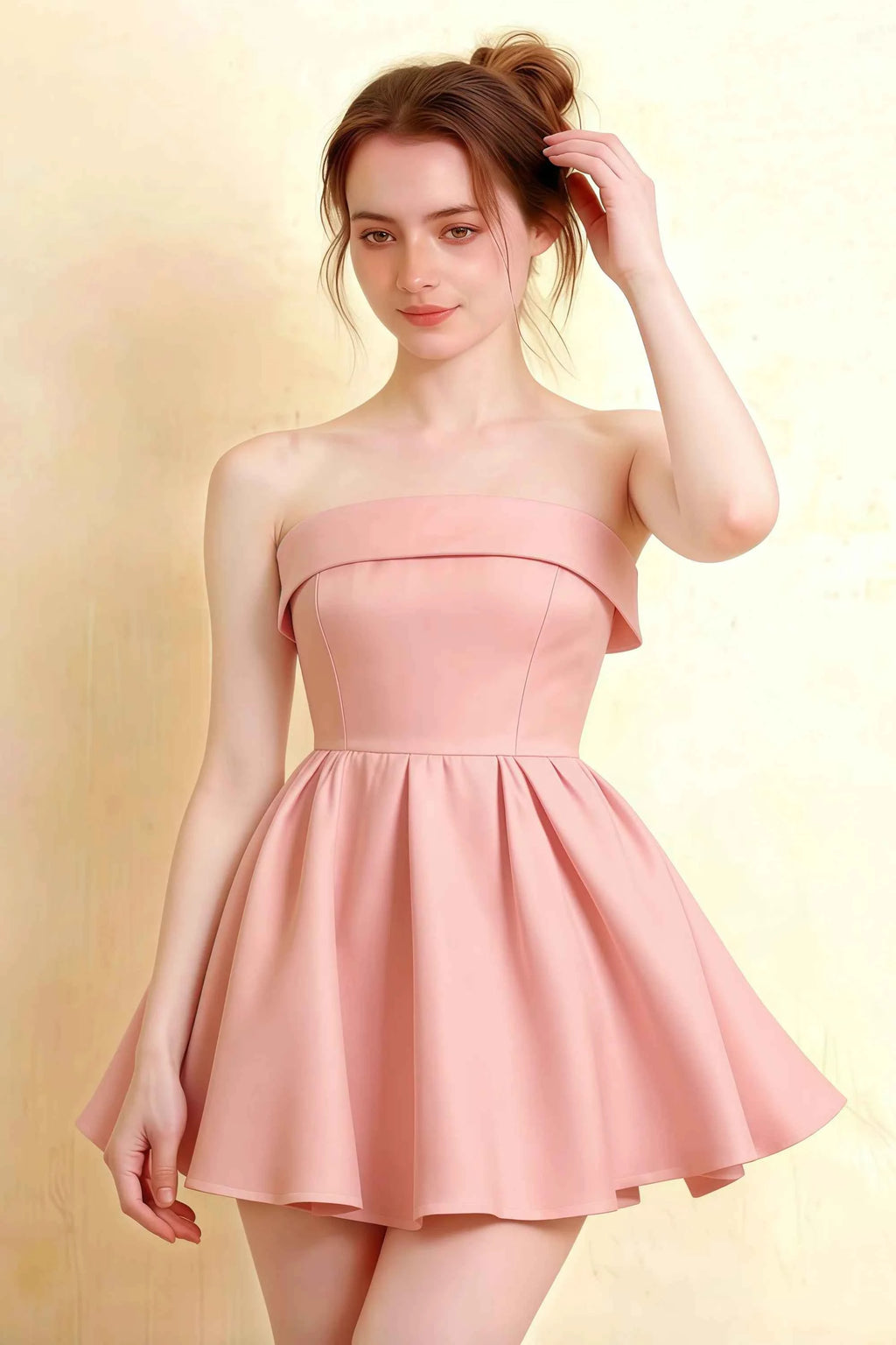 Cara Blush Women's Smocked-bodice Fit & Flare Mini Dress