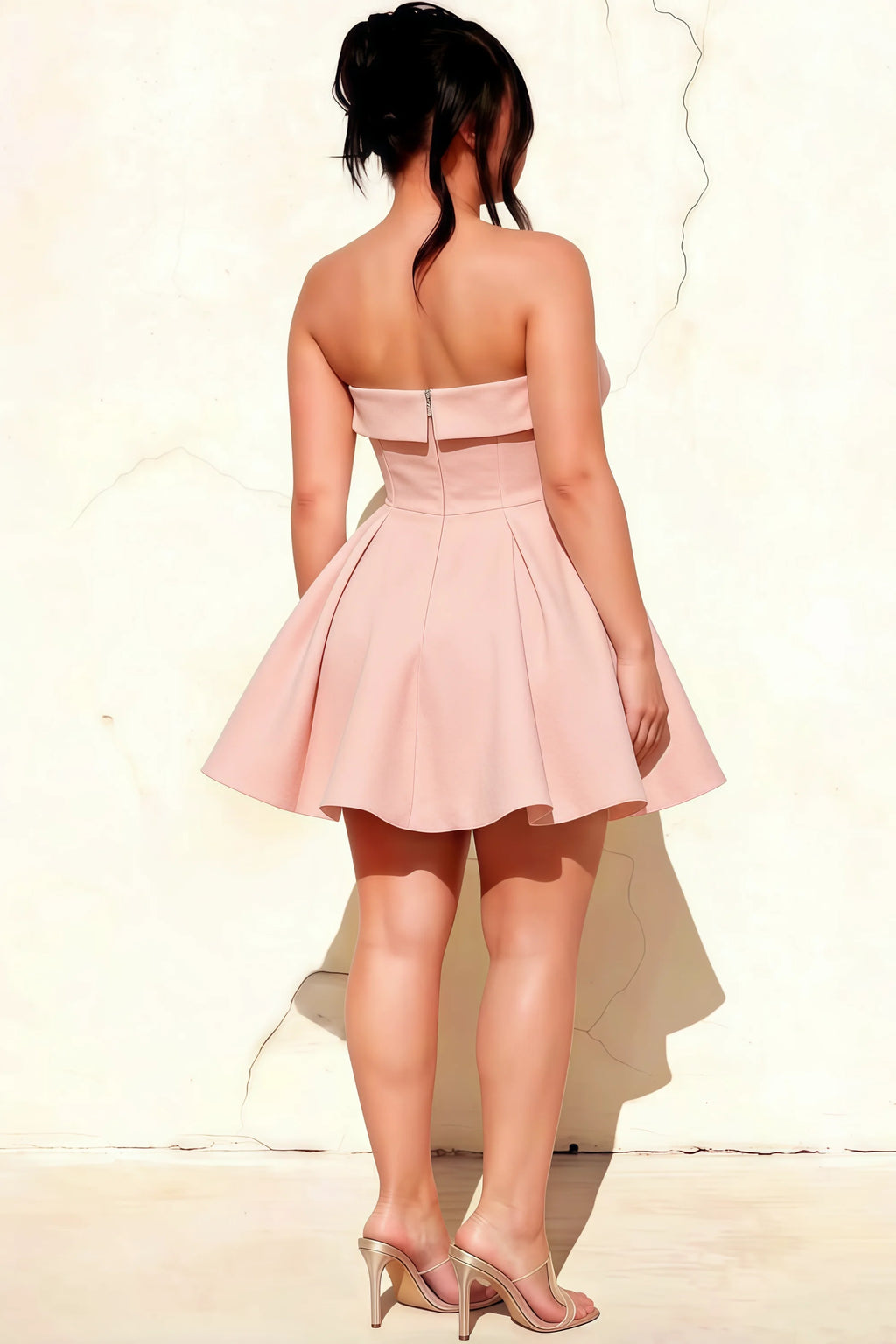 Cara Blush Women's Smocked-bodice Fit & Flare Mini Dress