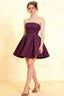 Cara Grape Women's Smocked-bodice Fit & Flare Mini Dress